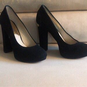 Michael Michael Kors Black Suede Heels, 9